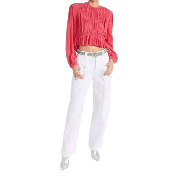 NEW ISABEL MARANT nelino blouse in paradise pink - Picture 4 of 6